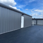 Entrance to indoor storage units